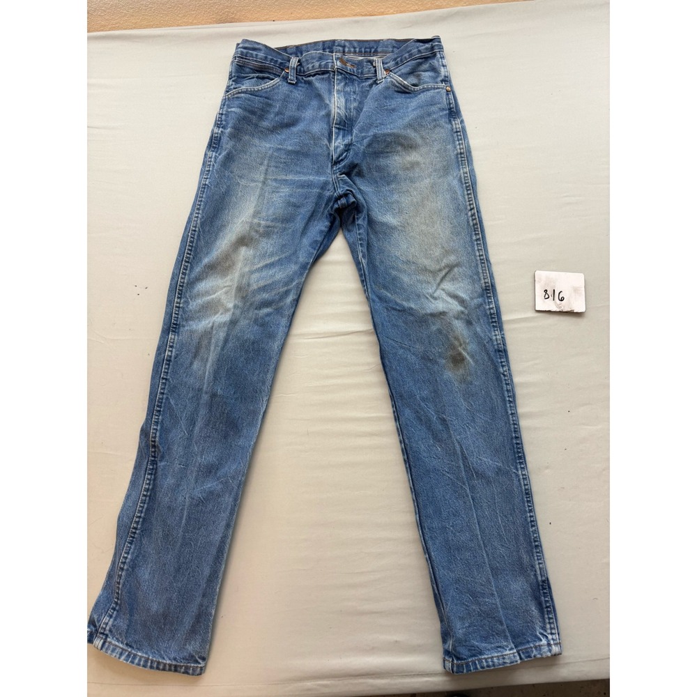 Wrangler 13MWZ Cowboy Cut Original Fit Jeans Mens 35x34 Blue Denim Western